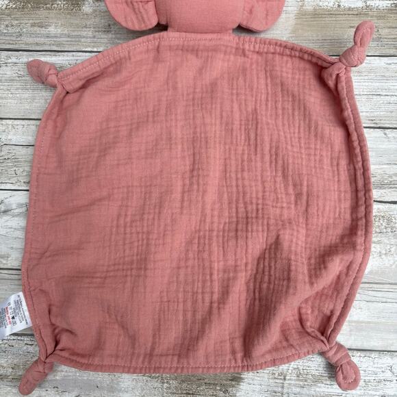 OKDIY Elephant Baby Lovey Plush Pink Organic Cotton Muslin Kidcore Cute - Picture 5 of 8
